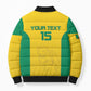 Custom Benin Football Bomber Puffer Jacket Go Champions Les Guepards