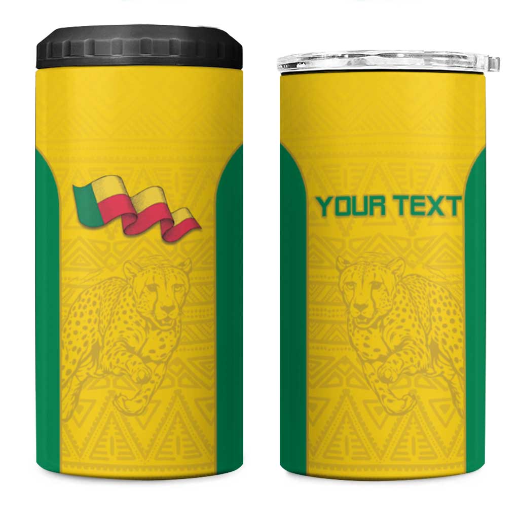 Afro Benin Football Custom 4 in 1 Can Cooler Tumbler Come On Les Guepards - African Pride