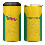 Afro Benin Football Custom 4 in 1 Can Cooler Tumbler Come On Les Guepards - African Pride