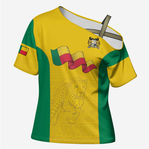 Custom Benin Football Cross Shoulder Shirt Go Champions Les Guepards