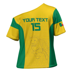 Custom Benin Football Cross Shoulder Shirt Go Champions Les Guepards