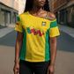 Custom Benin Football Cross Shoulder Shirt Go Champions Les Guepards
