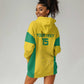 Afro Benin Football Custom Hoodie Dress Come On Les Guepards - African Pride
