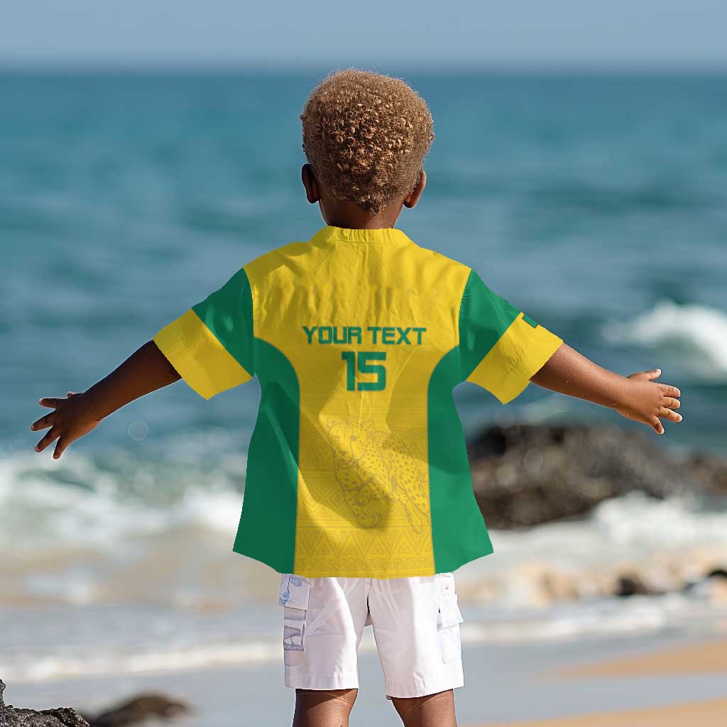 Afro Benin Football Custom Kid Hawaiian Shirt Come On Les Guepards - African Pride