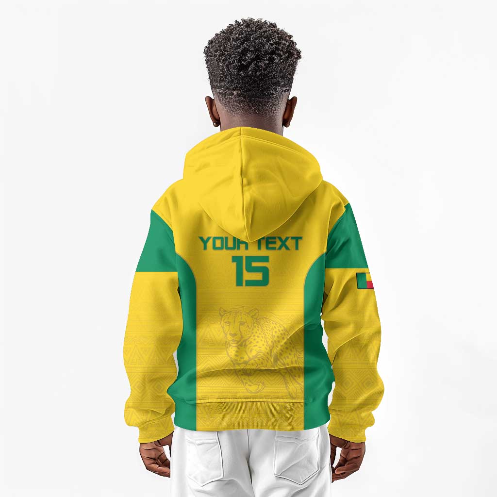 Afro Benin Football Custom Kid Hoodie Come On Les Guepards - African Pride