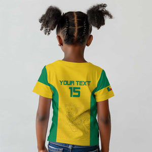 Afro Benin Football Custom Kid T shirt Come On Les Guepards - African Pride