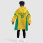 Afro Benin Football Custom Kid Wearable Blanket Hoodie Come On Les Guepards - African Pride