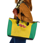 Afro Benin Football Leather Tote Bag Come On Les Guepards - African Pride