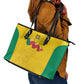 Afro Benin Football Leather Tote Bag Come On Les Guepards - African Pride