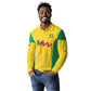 Afro Benin Football Custom Long Sleeve Polo Shirt Come On Les Guepards - African Pride