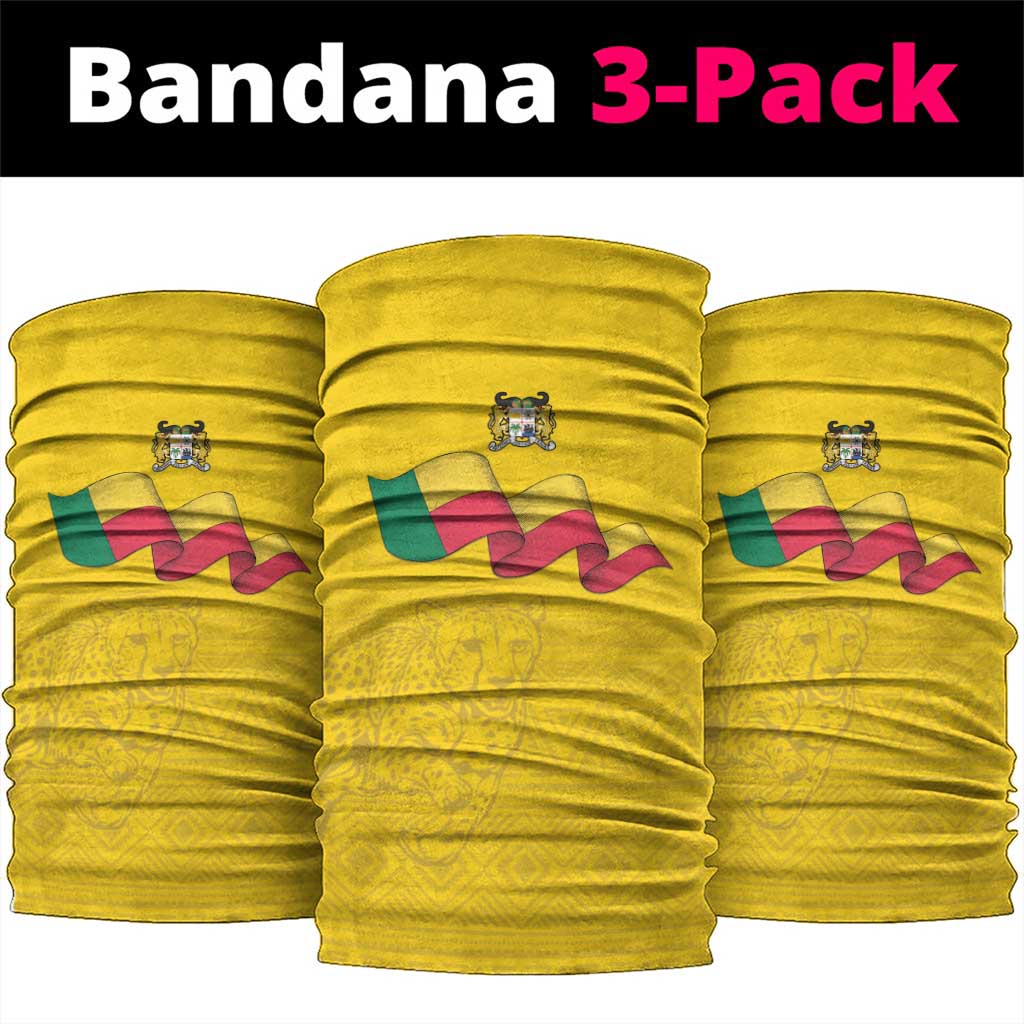 Afro Benin Football Neck Gaiter Come On Les Guepards - African Pride