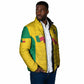 Custom Benin Football Padded Jacket Go Champions Les Guepards