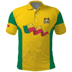 Afro Benin Football Custom Polo Shirt Come On Les Guepards - African Pride