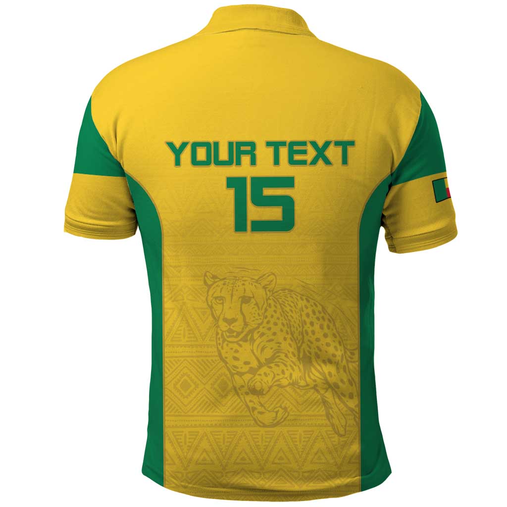Afro Benin Football Custom Polo Shirt Come On Les Guepards - African Pride