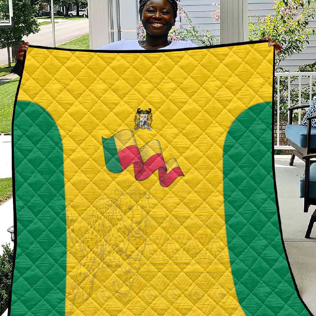 Afro Benin Football Quilt Come On Les Guepards - African Pride
