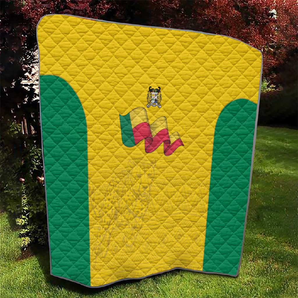 Afro Benin Football Quilt Come On Les Guepards - African Pride
