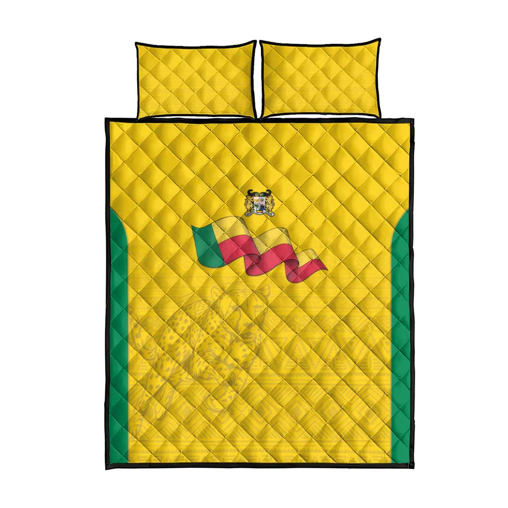 Afro Benin Football Quilt Bed Set Come On Les Guepards - African Pride