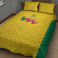 Afro Benin Football Quilt Bed Set Come On Les Guepards - African Pride