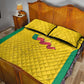 Afro Benin Football Quilt Bed Set Come On Les Guepards - African Pride