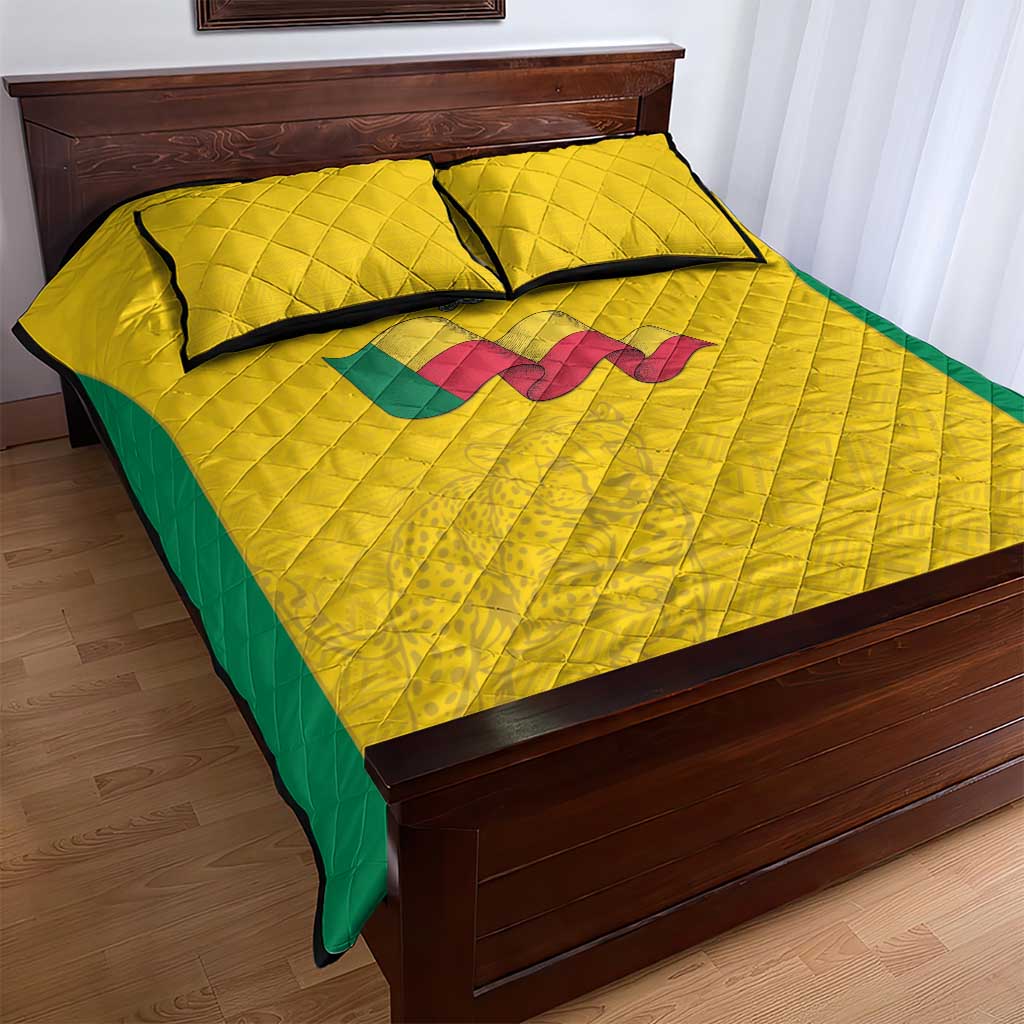 Afro Benin Football Quilt Bed Set Come On Les Guepards - African Pride