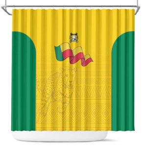 Afro Benin Football Shower Curtain Come On Les Guepards - African Pride
