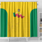 Afro Benin Football Shower Curtain Come On Les Guepards - African Pride