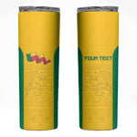 Afro Benin Football Custom Skinny Tumbler Come On Les Guepards - African Pride