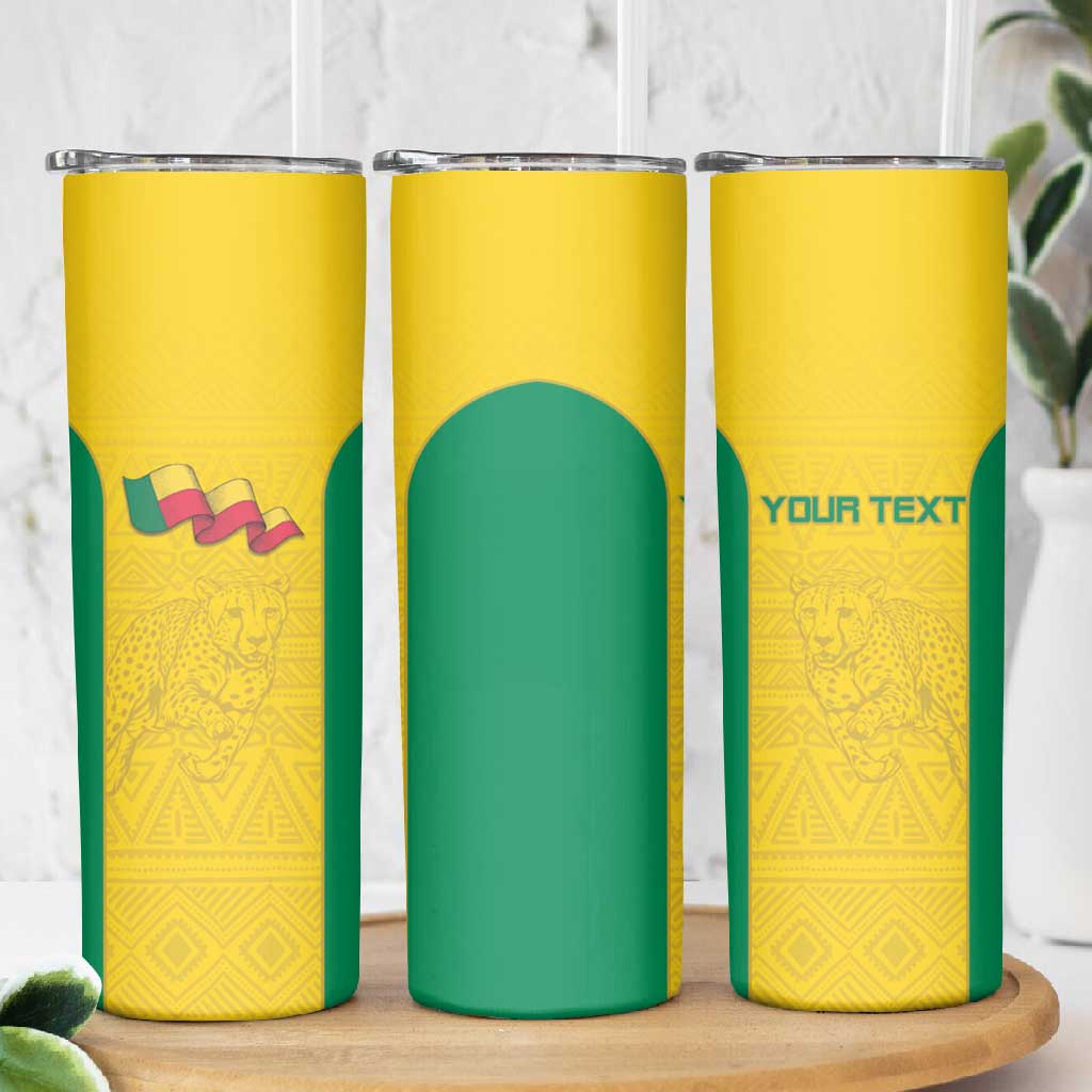 Afro Benin Football Custom Skinny Tumbler Come On Les Guepards - African Pride