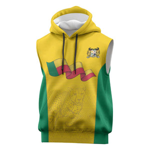 Afro Benin Football Custom Sleeveless Hoodie Come On Les Guepards - African Pride