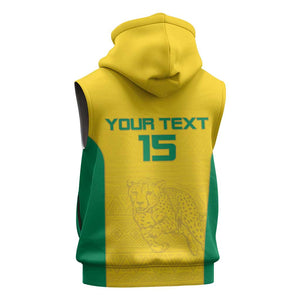 Afro Benin Football Custom Sleeveless Hoodie Come On Les Guepards - African Pride