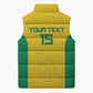 Custom Benin Football Sleeveless Puffer Jacket Go Champions Les Guepards