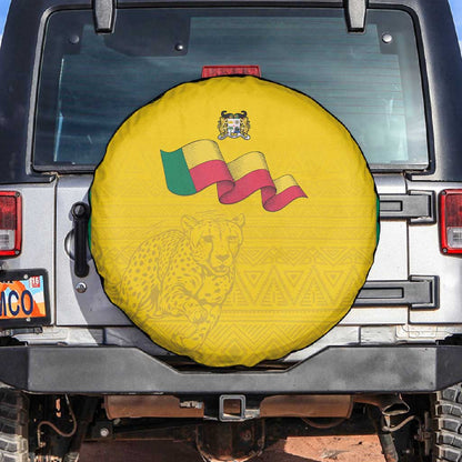 Afro Benin Football Spare Tire Cover Come On Les Guepards - African Pride