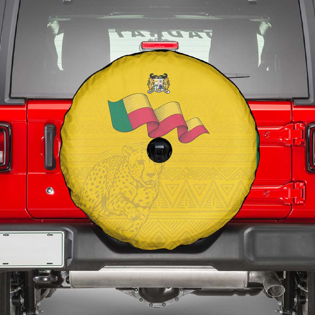 Afro Benin Football Spare Tire Cover Come On Les Guepards - African Pride