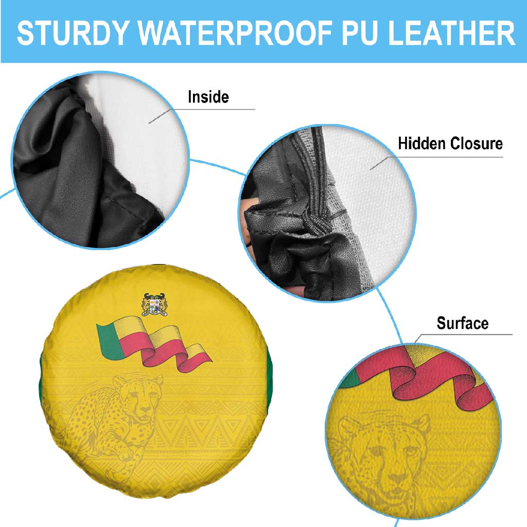 Afro Benin Football Spare Tire Cover Come On Les Guepards - African Pride