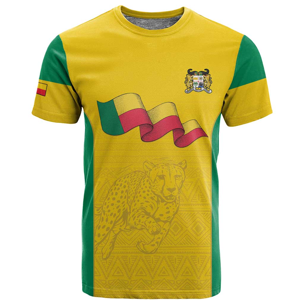 Afro Benin Football Custom T shirt Come On Les Guepards - African Pride