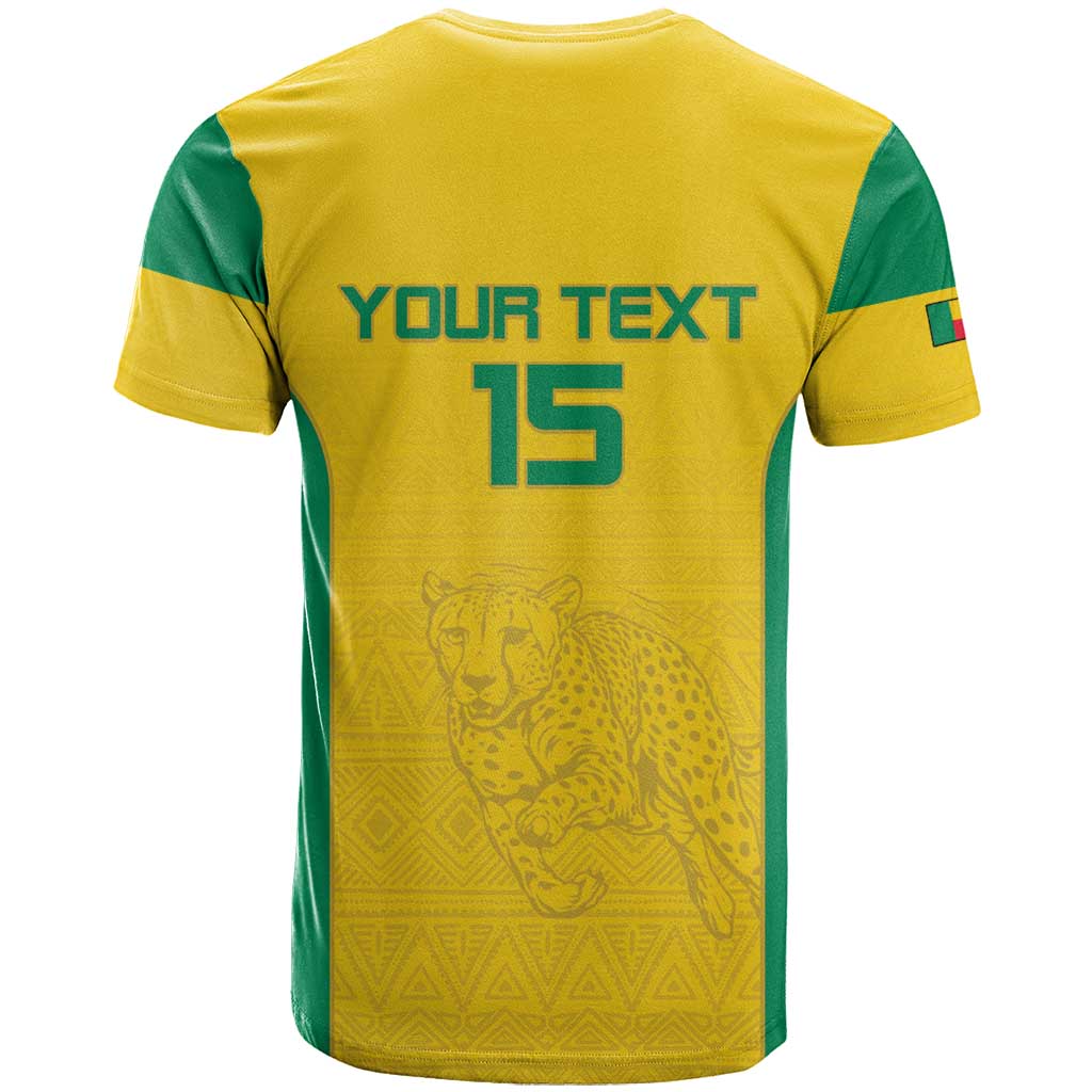 Afro Benin Football Custom T shirt Come On Les Guepards - African Pride