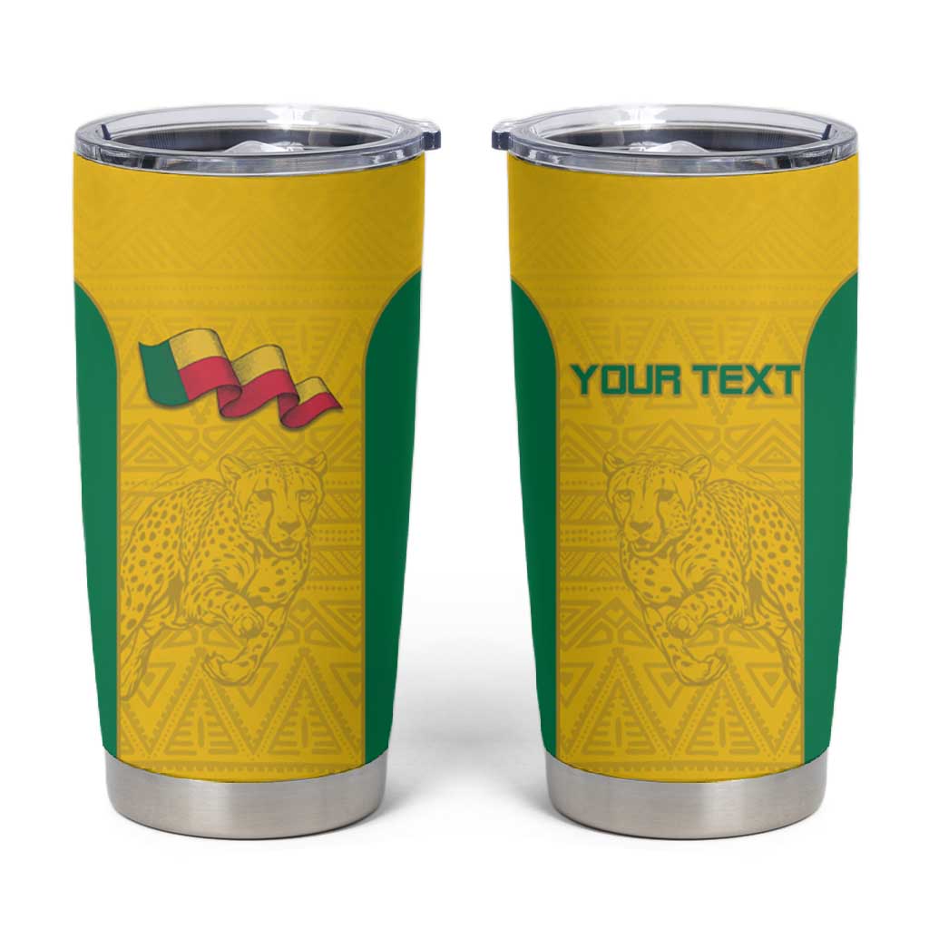 Afro Benin Football Custom Tumbler Cup Come On Les Guepards - African Pride