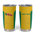Afro Benin Football Custom Tumbler Cup Come On Les Guepards - African Pride