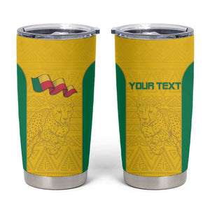 Afro Benin Football Custom Tumbler Cup Come On Les Guepards - African Pride
