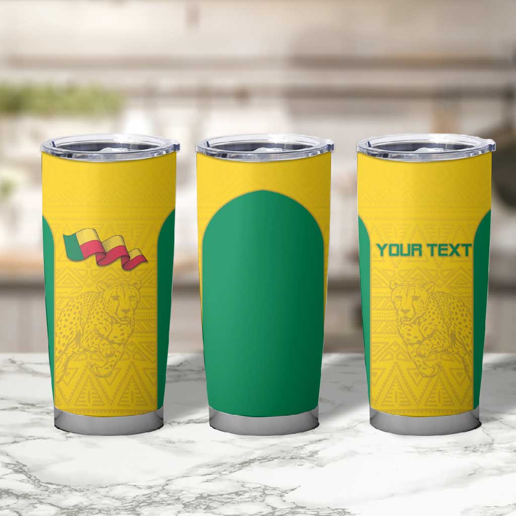 Afro Benin Football Custom Tumbler Cup Come On Les Guepards - African Pride
