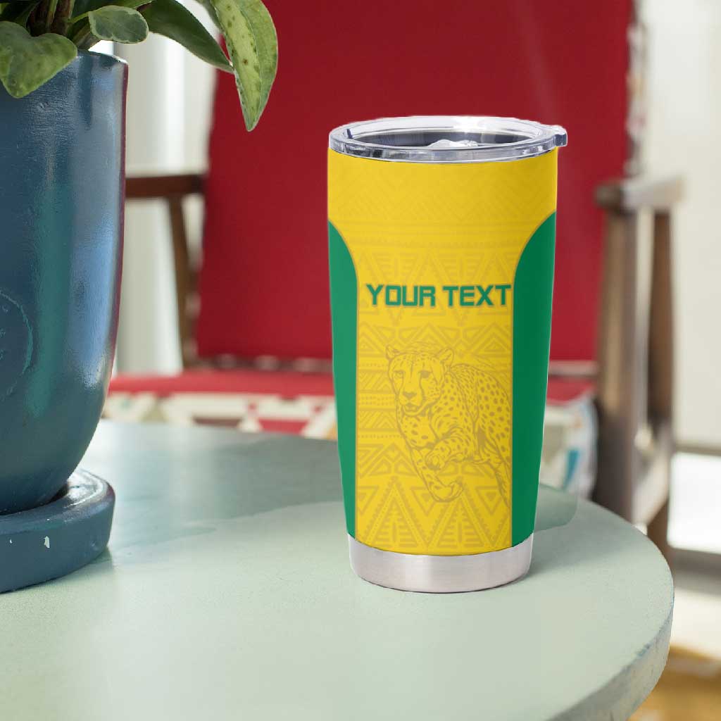 Afro Benin Football Custom Tumbler Cup Come On Les Guepards - African Pride