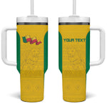 Afro Benin Football Custom Tumbler With Handle Come On Les Guepards - African Pride
