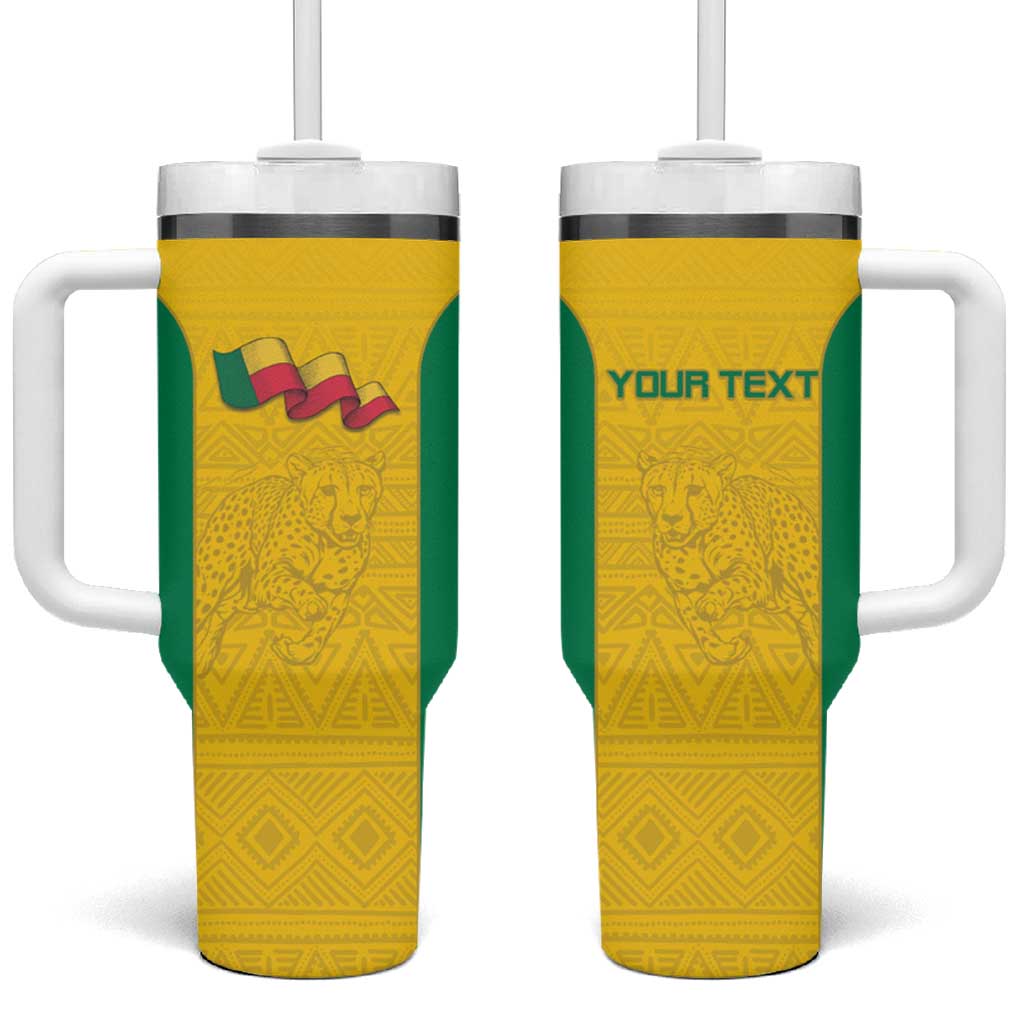 Afro Benin Football Custom Tumbler With Handle Come On Les Guepards - African Pride