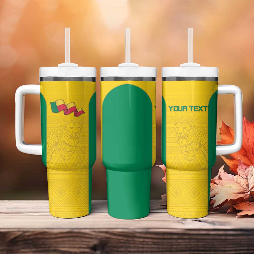 Afro Benin Football Custom Tumbler With Handle Come On Les Guepards - African Pride
