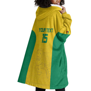 Afro Benin Football Custom Wearable Blanket Hoodie Come On Les Guepards - African Pride