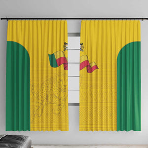 Afro Benin Football Window Curtain Come On Les Guepards - African Pride