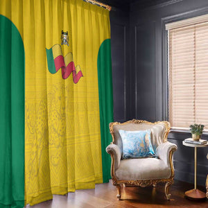 Afro Benin Football Window Curtain Come On Les Guepards - African Pride
