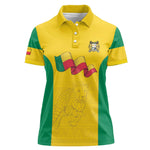 Afro Benin Football Custom Women Polo Shirt Come On Les Guepards - African Pride