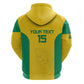Afro Benin Football Custom Zip Hoodie Come On Les Guepards - African Pride