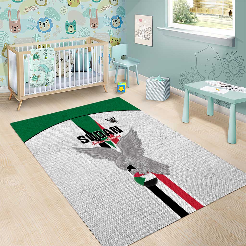 Afro Sudan Football Area Rug Come On Falcons of Jediane - African Pride